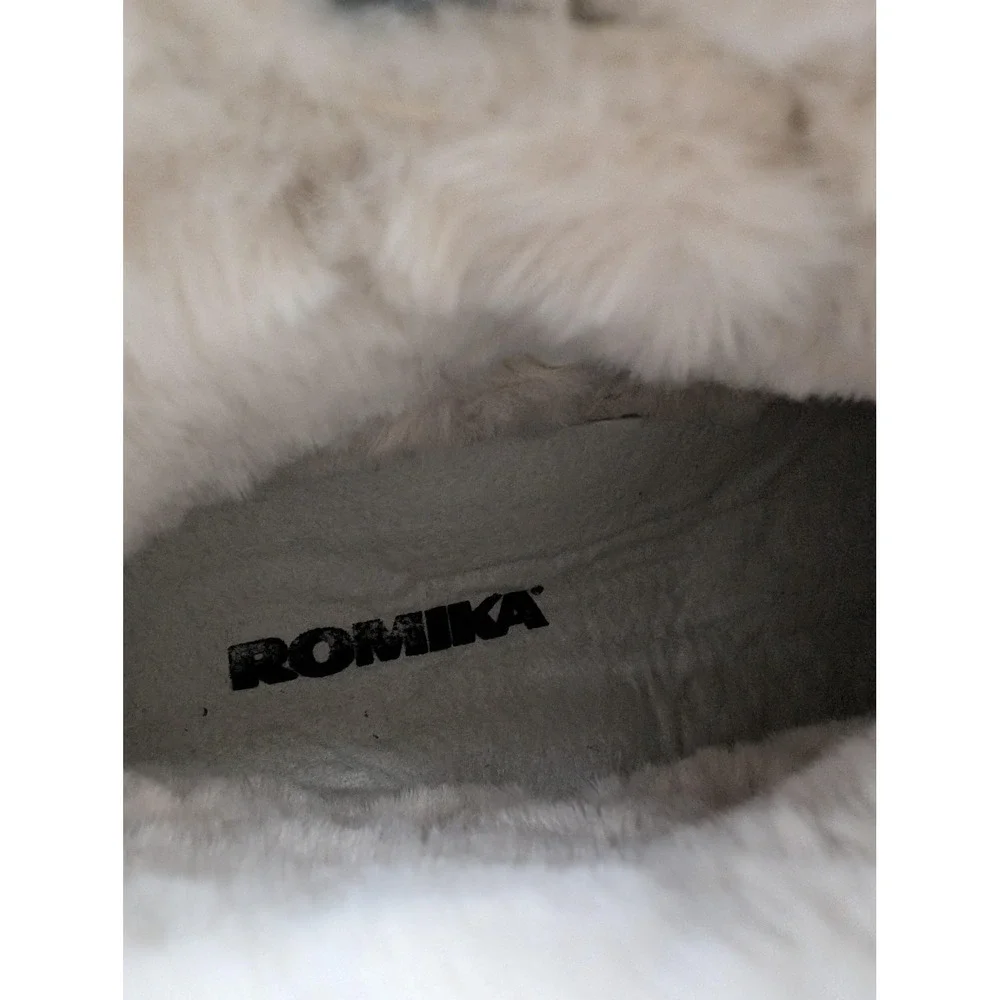 Romika Boots Womens Size 11 Green Faux Fur Ankle Waterproof Winter Comfort Shoes